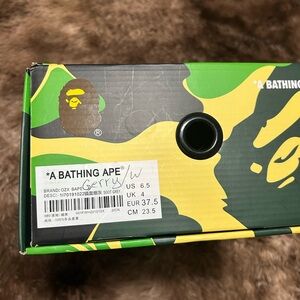 A Bathing Ape Kids Sneakers - Green and Yellow